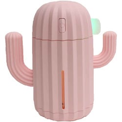 加湿器 卓上 超音波式 うるサボ サボテン型 LED 軽量 コンパクト ピンク DLJSQ19123