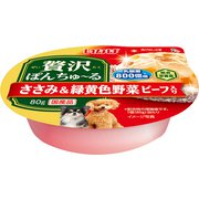 贅沢ぽんちゅ～る ささみ＆緑黄色野菜 ビーフ入り [犬用 80g 総合栄養食]