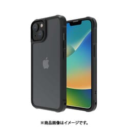 ATLAIP2022-67BK [iPhone 14 Plus用ケース LINKASE AIR ゴリラガラスiPhoneケース（側面TPU：ブラック）耐衝撃 透明度 MagSafe充電対応]