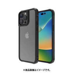 ATLAIP2022-61PBK [iPhone 14 Pro用ケース LINKASE AIR ゴリラガラスiPhoneケース（側面TPU：ブラック）耐衝撃 透明度 MagSafe充電対応]