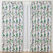 既製カーテン ドレープ ユキヤマ 100cm×200cm グリーン V1355