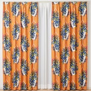 既製カーテン ドレープ ハンギング 100cm×200cm オレンジ V1357