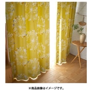 V1285 [既製カーテン ドレープ クッカ 100cm×200cm イエロー]