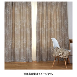 既製カーテン ドレープ トリノサンポ 100cm×200cm ホワイト V1283