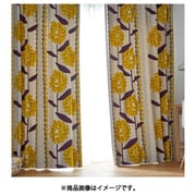既製カーテン ドレープ ケイランサス 100cm×200cm イエロー V1234