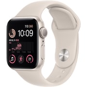 Apple Watch SE 第2世代 （GPSモデル）- 40mmスターライトアルミニウムケースとスターライトスポーツバンド - レギュラー [MNJP3J/A]