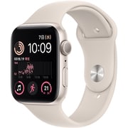 Apple Watch SE 第2世代 （GPSモデル）- 44mmスターライトアルミニウムケースとスターライトスポーツバンド - レギュラー [MNJX3J/A]