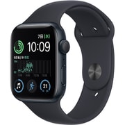 Apple Watch SE 第2世代 （GPSモデル）- 44mmミッドナイトアルミニウムケースとミッドナイトスポーツバンド - レギュラー [MNK03J/A]