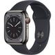 Apple Watch Series 8 （GPS ＋ Cellularモデル）- 41mmグラファイトステンレススチールケースとミッドナイトスポーツバンド - レギュラー [MNJJ3J/A]