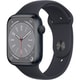 Apple Watch Series 8 （GPSモデル）- 45mmミッドナイトアルミニウムケースとミッドナイトスポーツバンド - レギュラー [MNP13J/A]