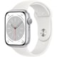 Apple Watch Series 8 （GPSモデル）- 45mmシルバーアルミニウムケースとホワイトスポーツバンド - レギュラー [MP6N3J/A]
