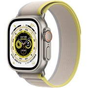 Apple Watch Ultra （GPS ＋ Cellularモデル）- 49mmチタニウムケースとイエロー/ベージュトレイルループ - S/M [MNHK3J/A]