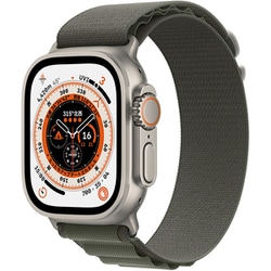 Apple Watch Ultra （GPS ＋ Cellularモデル）- 49mmチタニウムケースとグリーンアルパインループ - M [MQFN3J/A]