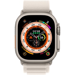 新品未開封 Apple Watch Ultra GPS+Cellular 49mm MQFR3J/A チタニウム スターライトループ M △ 解除済