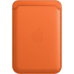 アップル Apple MagSafe対応 iPhone レザーウォレット オレンジ