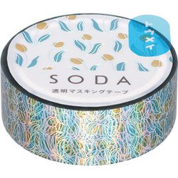 SODA 透明マスキングテープ（オーロラ箔） チューリップ CMTH15-004