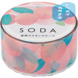 SODA 透明マスキングテープ（型抜き） モモ CMTD20-001