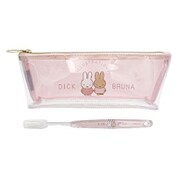 キャラクターグッズ DBM-1077 ミッフィー 歯ブラシセット クリアワンポイントシリーズ ピンク