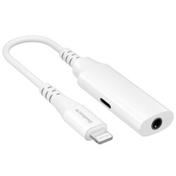 Lightning Φ3.5mm DAC搭載 オーディオ変換ケーブル 充電用Lightningポート付き ホワイト OWL-CBLTF35LT02-WH