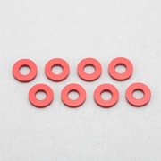 ZC-A2510RA [φ2.5xφ5.0x1.0mm アルミシム 8個入 レッド]