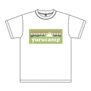 ゆるキャン△ ふじさんロゴ ホワイト Tシャツ Lサイズ 犬山あおい [キャラクターグッズ]