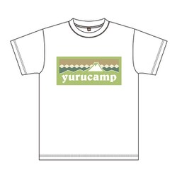 ゆるキャン△ ふじさんロゴ ホワイト Tシャツ XLサイズ 犬山あおい [キャラクターグッズ]