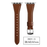 RWC027CU [Apple Watch 38/40/41mm 用 バンド 牛革 テーパード ブラウン]