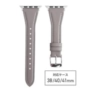 RWC027GU [Apple Watch 38/40/41mm 用 バンド 牛革 テーパード グレー]