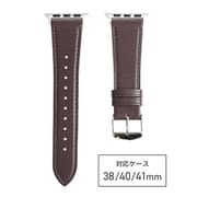 RWC028BU [Apple Watch 38/40/41mm 用 バンド 牛革 スタンダード ダークブラウン]