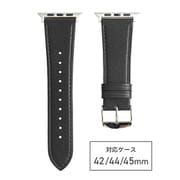 RWC028AW [Apple Watch 42/44/45mm 用 バンド 牛革 スタンダード ブラック]