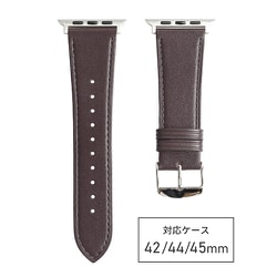 RWC028BW [Apple Watch 42/44/45mm 用 バンド 牛革 スタンダード ダークブラウン]