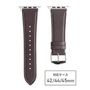 RWC028BW [Apple Watch 42/44/45mm 用 バンド 牛革 スタンダード ダークブラウン]