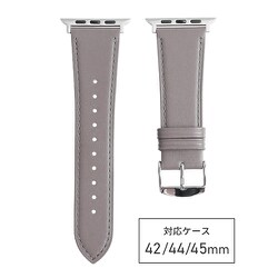 RWC028GW [Apple Watch 42/44/45mm 用 バンド 牛革 スタンダード グレー]