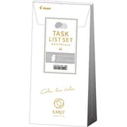 ILCTC-SET-3CGY [ILMILY Color two color ボールペン3本＋メモセット TASK LIST / ブラック・グレー＆ワインレッド・グレー＆ネイビー・グレー]