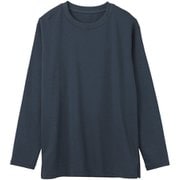 リカバリーウェア コンフォートタッチ クルーネック長袖 メンズ Lサイズ ネイビー 8620-0505
