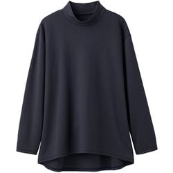 【秋冬限定】コンフォートタッチハイネック長袖 レディース リカバリーウェア 長袖 ネイビー 8671