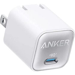 USB急速充電器 Anker 511 Charger（Nano 3 30W）USB PD（パワーデリバリー）対応 30W USB-C×1 折りたたみ式プラグ採用 ActiveShield 2.0搭載 ホワイト A2147N21