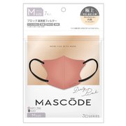 M09 [マスコード 3Dマスク M ダスティピンク（ブラック紐） 7 枚入り]