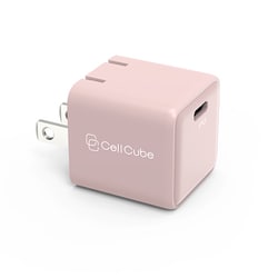 USB急速充電器 1ポートUSB-C Fast Charger GaN Mini（PD30w） USB PD（パワーデリバリー）対応 32W USB-C×1 GaN素材搭載 折りたたみ式プラグ採用 薄桜（ウスザクラ）/ライトチェリー CCAC06-LC
