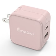 USB急速充電器 2ポートUSB-C Fast Charger(PD20w+12w) USB PD(パワーデリバリー)対応 32W USB-A×1/USB-C×1 折りたたみ式プラグ採用 薄桜(ウスザクラ)/ライトチェリー CCAC07-LC