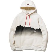 エコハイブリッド リッジラインプリント スウェットフーディ ECO HYBRID RIDGE LINE PRINT SWEAT HOODIE N11H WHT(ホワイト) XLサイズ [アウトドア スウェット メンズ]