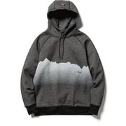 エコハイブリッド リッジラインプリント スウェットフーディ ECO HYBRID RIDGE LINE PRINT SWEAT HOODIE N11H BLK(ブラック) XLサイズ [アウトドア スウェット メンズ]
