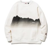 エコハイブリッド リッジラインプリント スウェットシャツ ECO HYBRID RIDGE LINE PRINT SWEAT SHIRT N1JK WHT(ホワイト) Mサイズ [アウトドア スウェット メンズ]