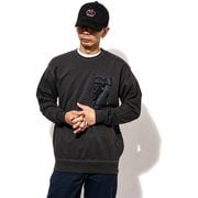 CASUAL RIDE CREWNECK SWEATS cac-01-2209-01 SMOKE BLACK Mサイズ [アウトドア スウェット メンズ]