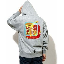 x HIKARU ICHIJO US BENTO BOX HOODIE SWEATS cac-hi-01-2210-03 MIX GRAY Mサイズ [アウトドア スウェット メンズ]