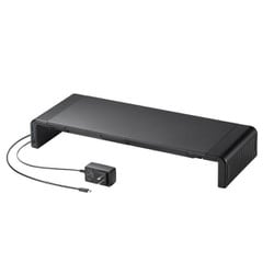 USB Type-C接続 ハブ付き 机上ラック ブラック MR-LC210CHBK
