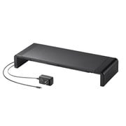 USB Type-C接続 ハブ付き 机上ラック ブラック MR-LC210CHBK