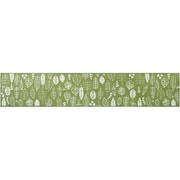 キッチンマット 45×240cm リーフ柄 ネコ柄 リーフ