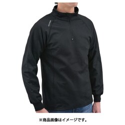 防風防寒インナーシャツ ハーフジップタイプ ブラック Lサイズ 31949