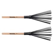 固定式ナイロンブラシ ウッドハンドル ヘヴィ 1ペア BR-4